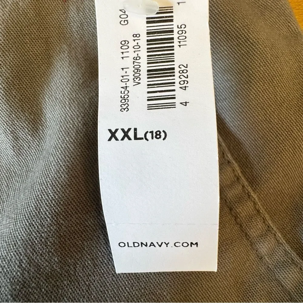 Old Navy Youth Straight Leg Pants XXL 18 Relaxed Fit Gray Turtle Dove NWT